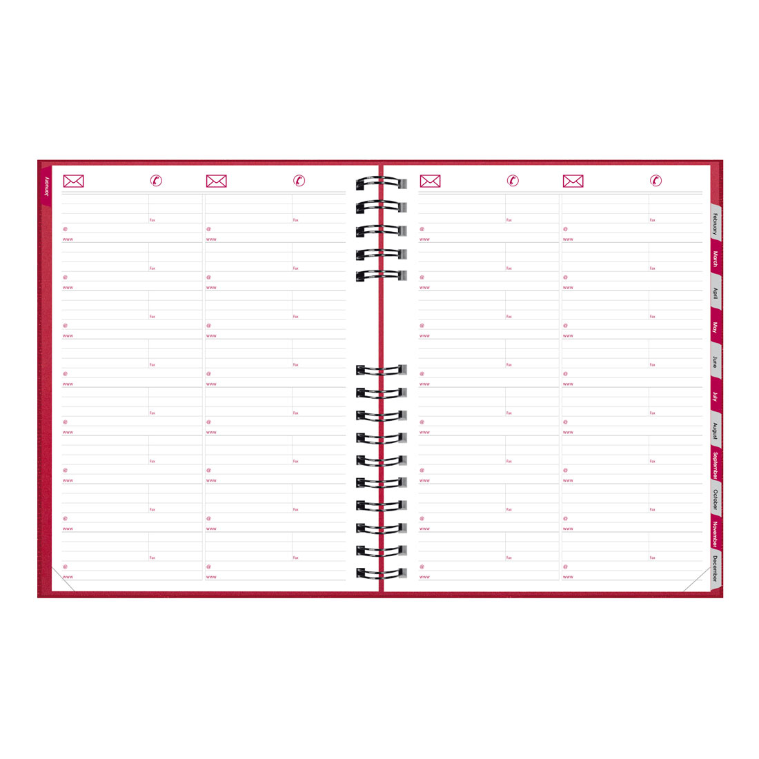 Brownline CoilPro Daily Planner 2026, English, Red C550C.RED-26