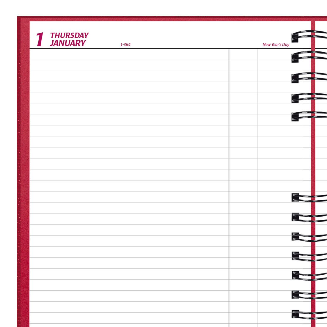 Brownline CoilPro Daily Planner 2026, English, Red C550C.RED-26
