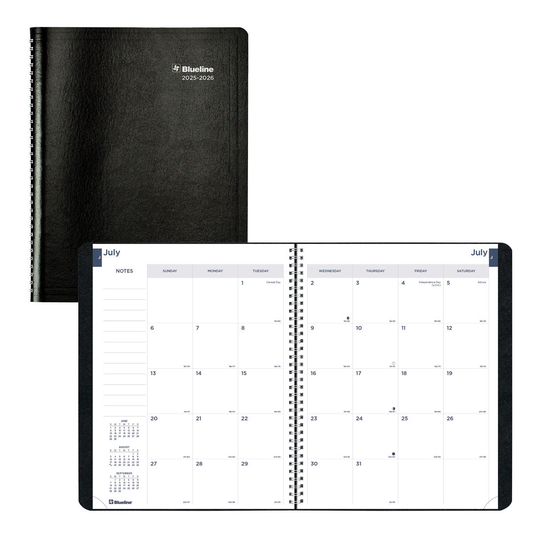 Academic Monthly Planner, Classic Black, 2025-2026, Blueline CA701.BLK-26 #colour_black