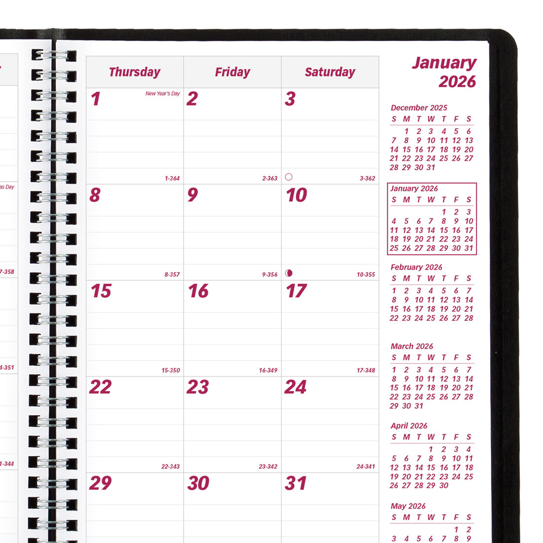 Brownline Essential Monthly Planner 2026, English, Black CB1200.BLK-26