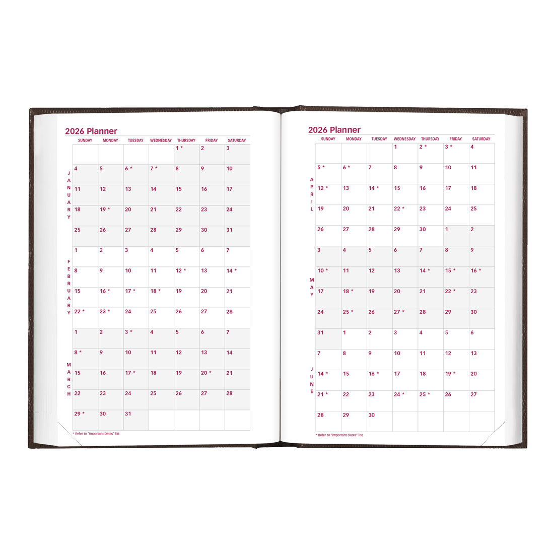 Brownline Daily Planner 2026, English, Black CB387.BLK-26