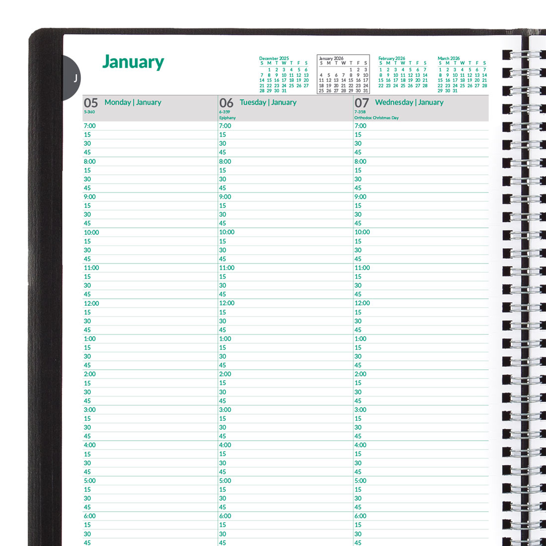 Brownline EcoLogix Weekly Planner 2026, English, Black CB425W.BLK-26