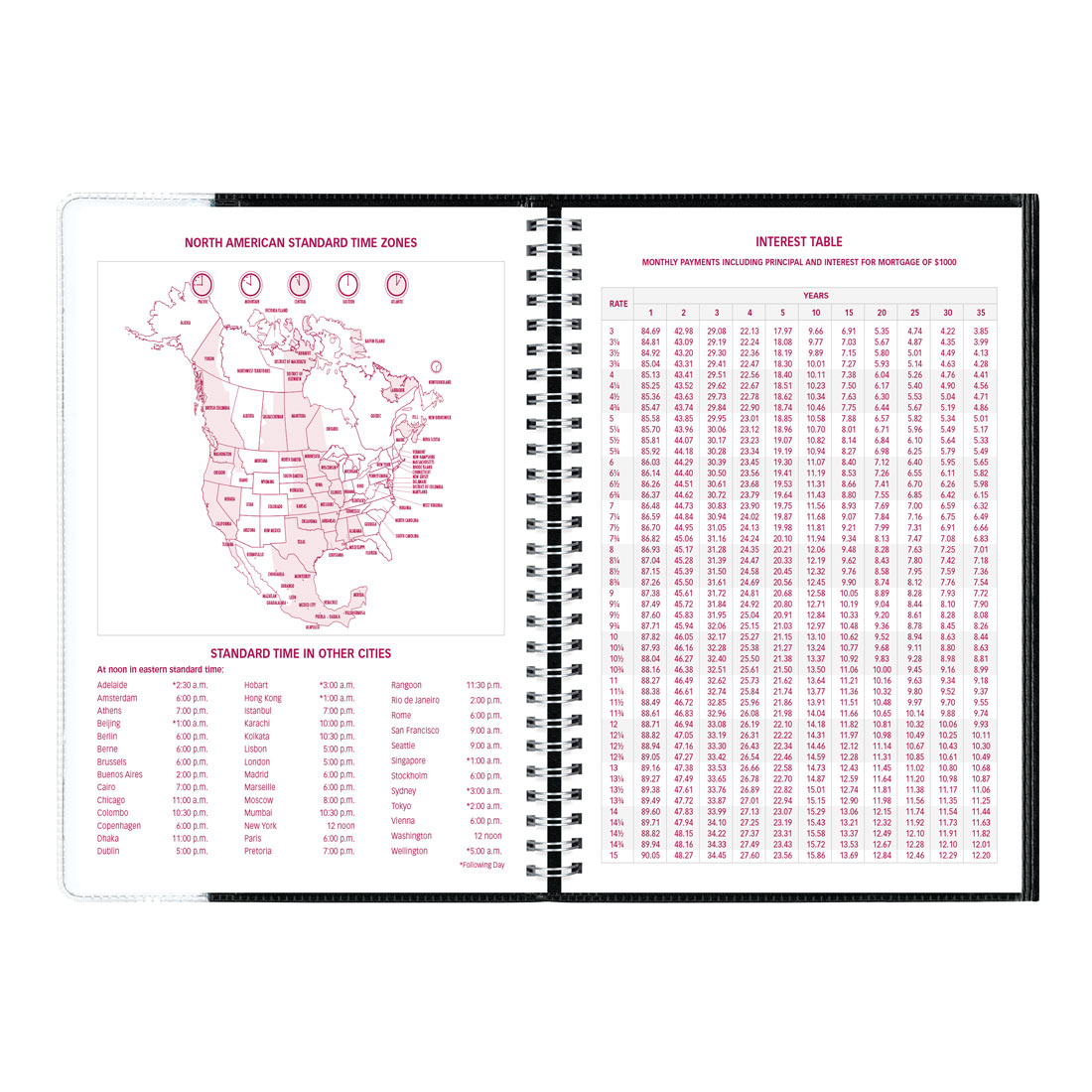 Brownline Pre-Vu Weekly Planner 2026, English, Tri-Fold Cover, Black CB920.BLK-26