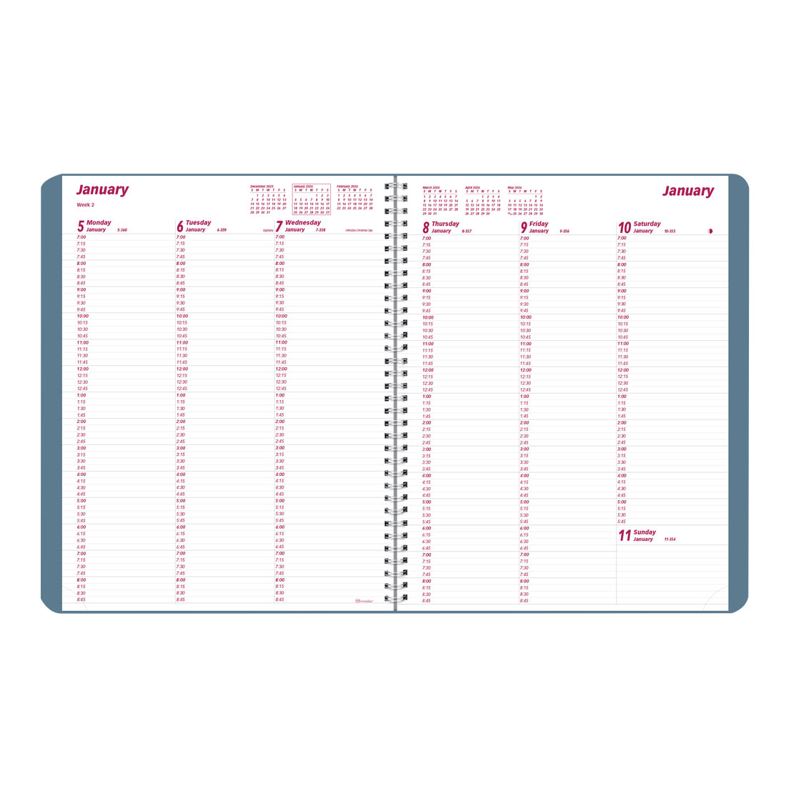 Brownline Mountain Weekly Appointment Book 2026, English CB950G.03-26 #colour_snow