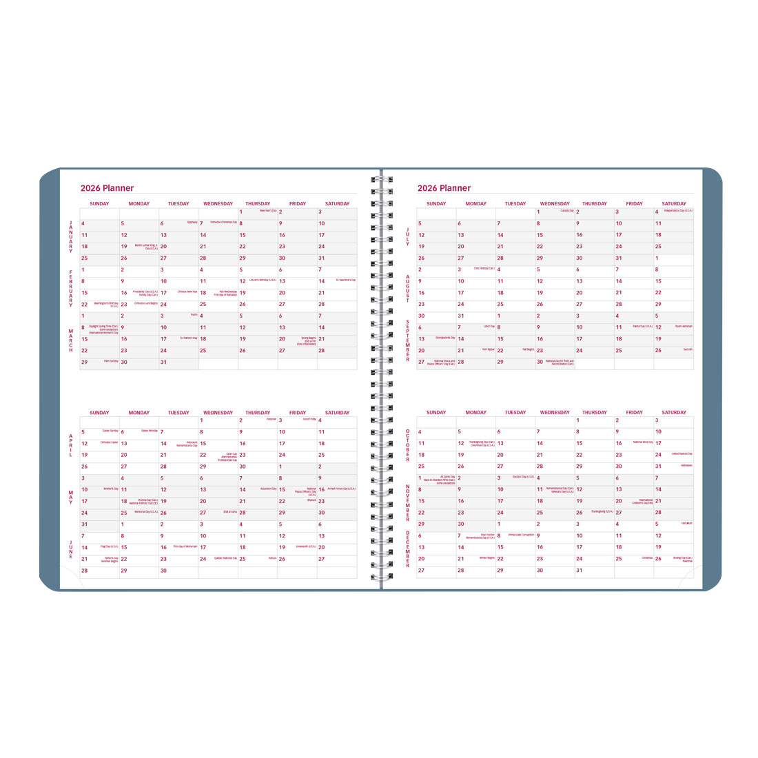 Brownline Mountain Weekly Appointment Book 2026, English CB950G.03-26 #colour_snow