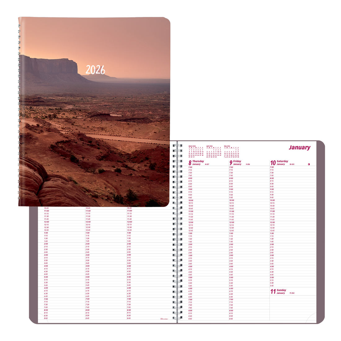 Brownline Mountain Weekly Appointment Book 2026, English CB950G.04-26 #colour_canyon