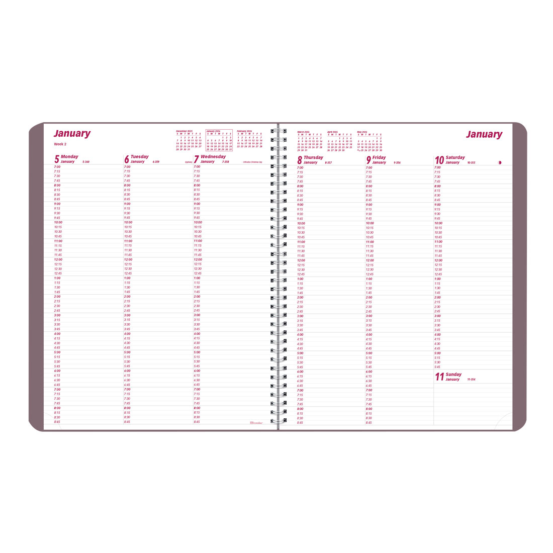 Brownline Mountain Weekly Appointment Book 2026, English CB950G.04-26 #colour_canyon