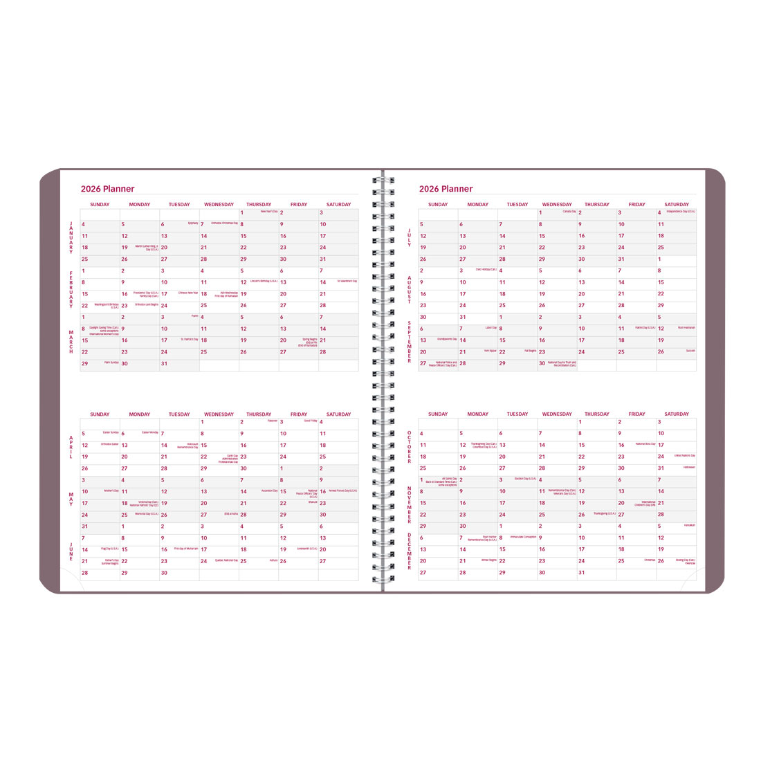 Brownline Mountain Weekly Appointment Book 2026, English CB950G.04-26 #colour_canyon
