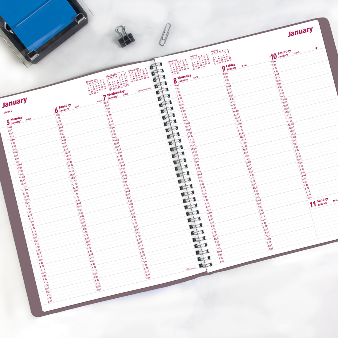 Brownline Mountain Weekly Appointment Book 2026, English CB950G.04-26 #colour_canyon