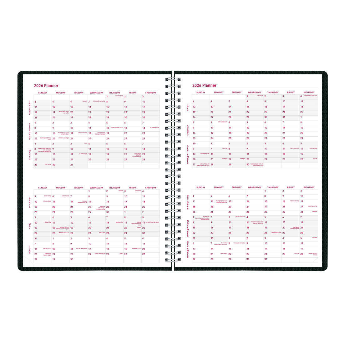 Brownline DuraFlex Weekly Appointment Book 2026, English CB950V.BLK-26 #colour_black