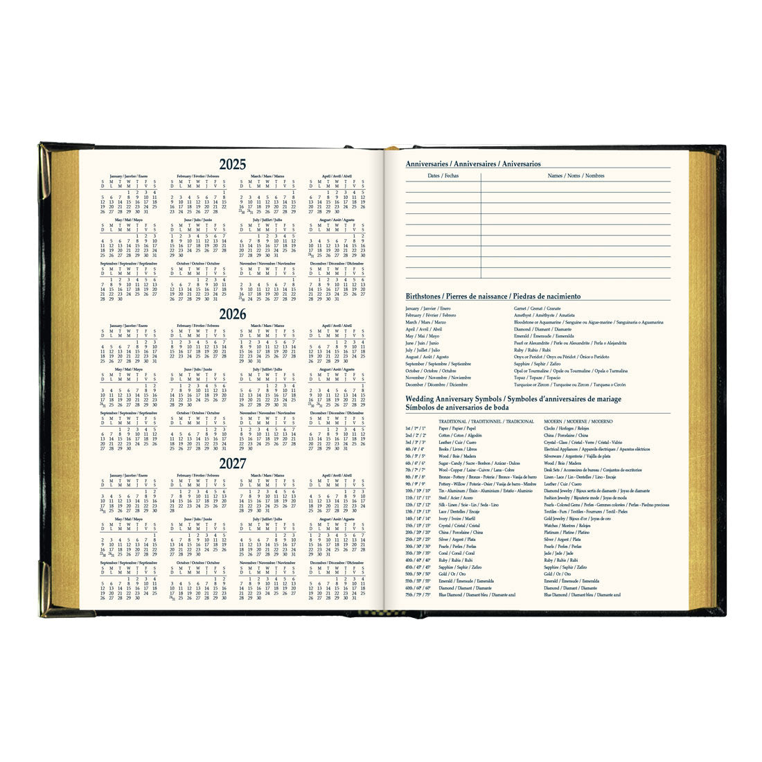 Brownline Executive Weekly Planner 2026, Trilingual, Black CBE507-26