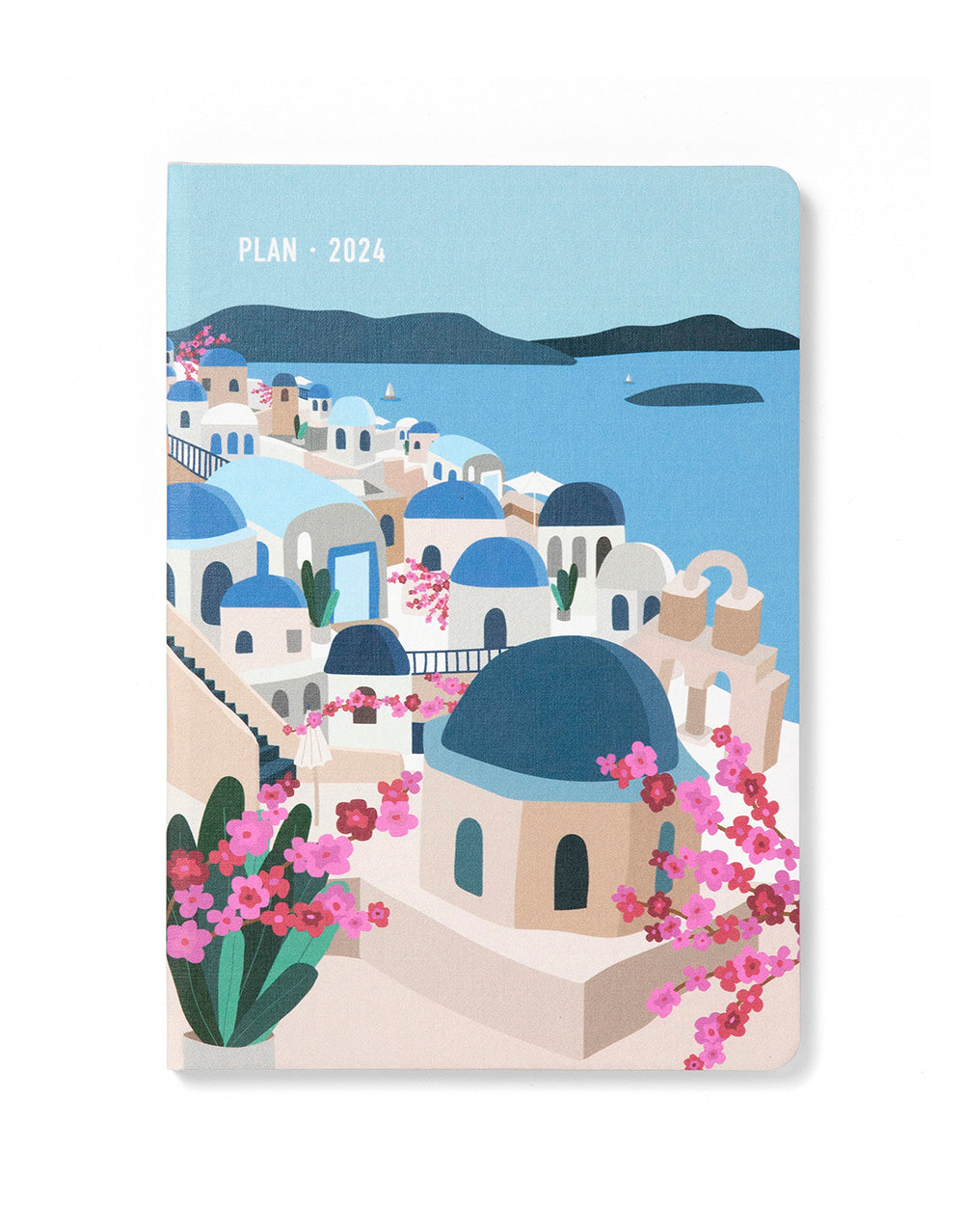 Wanderlust A5 Week to View Diary 2024 - Multilanguage#colour_ santorini