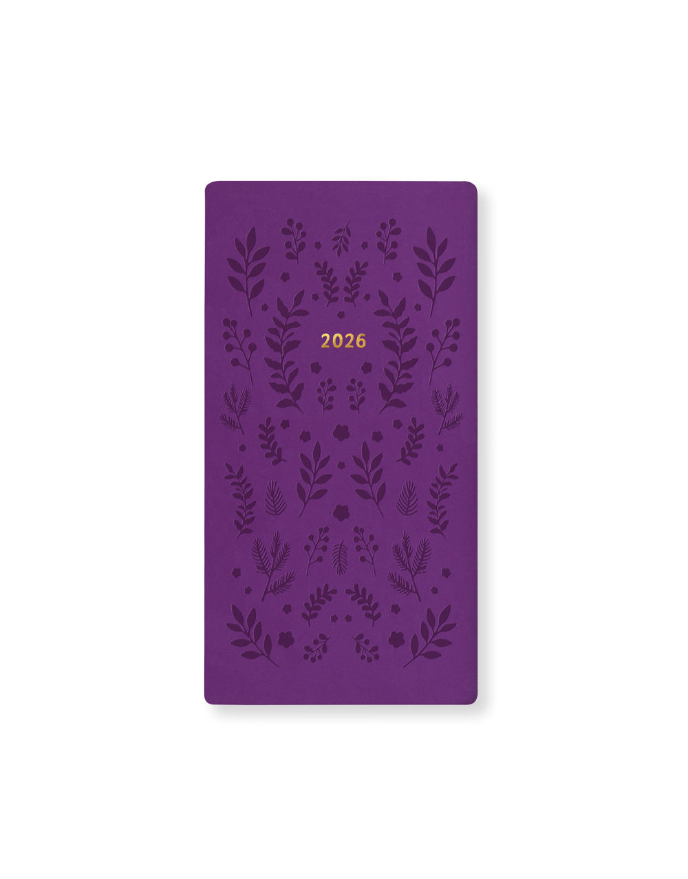 Letts of London Woodland Slim Week to View Planner 2026 - Multilanguage Purple 26-082548 #colour_woodland-purple