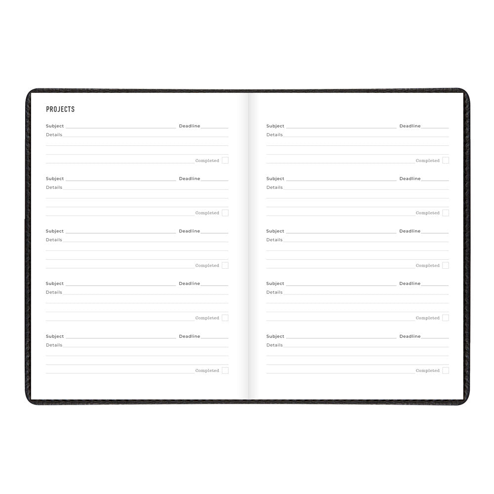 Letts A5 Weekly Planner, Milano, 2027 Black 27-080569 27-080569 #colour_black