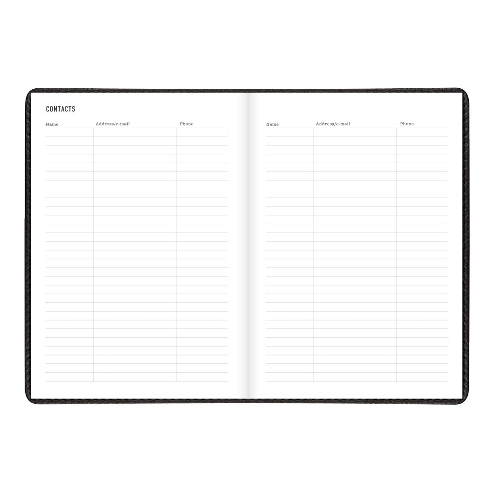 Letts A5 Weekly Planner, Milano, 2027 Black 27-080569 27-080569 #colour_black