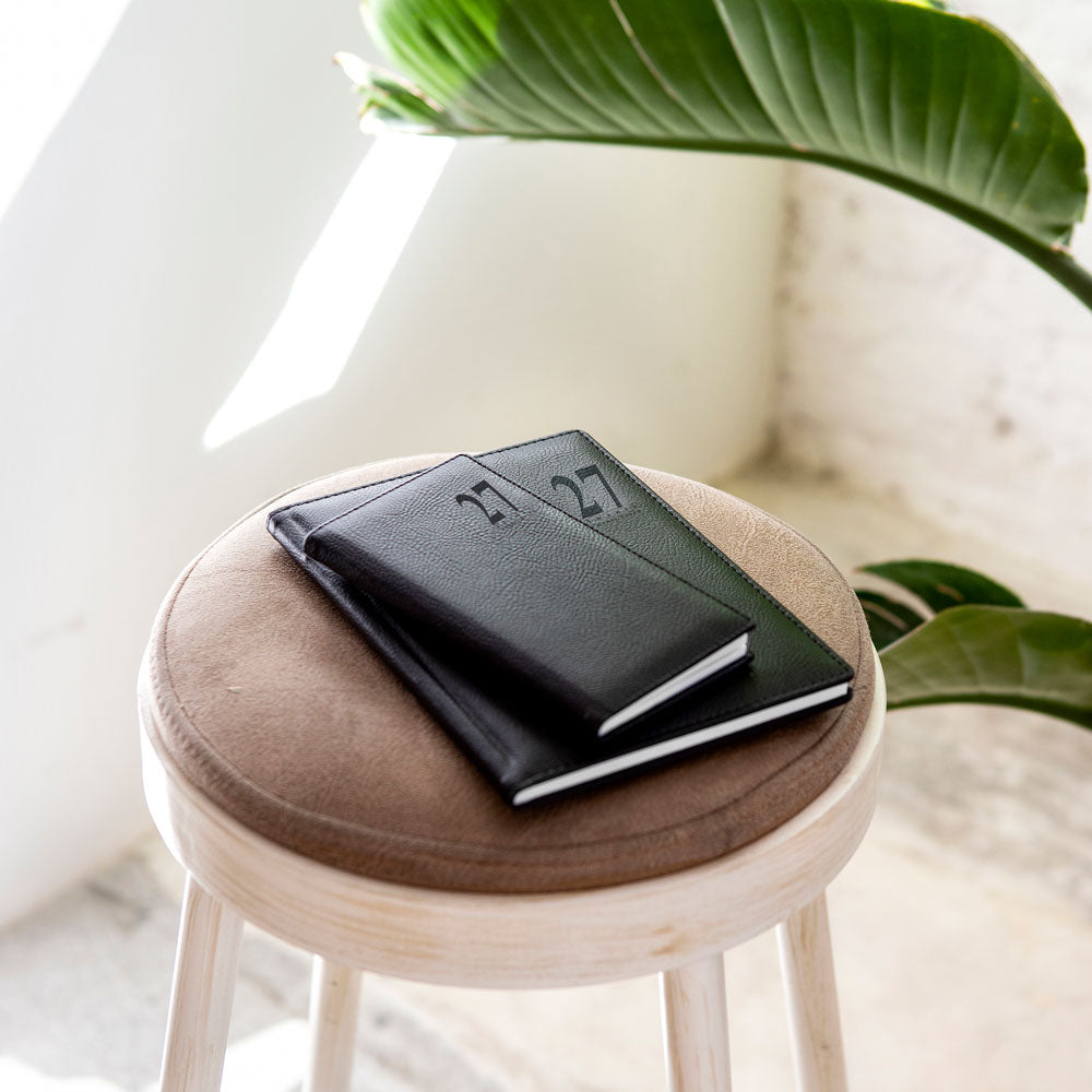 Letts A5 Weekly Planner, Milano, 2027 Black 27-080569 27-080569 #colour_black
