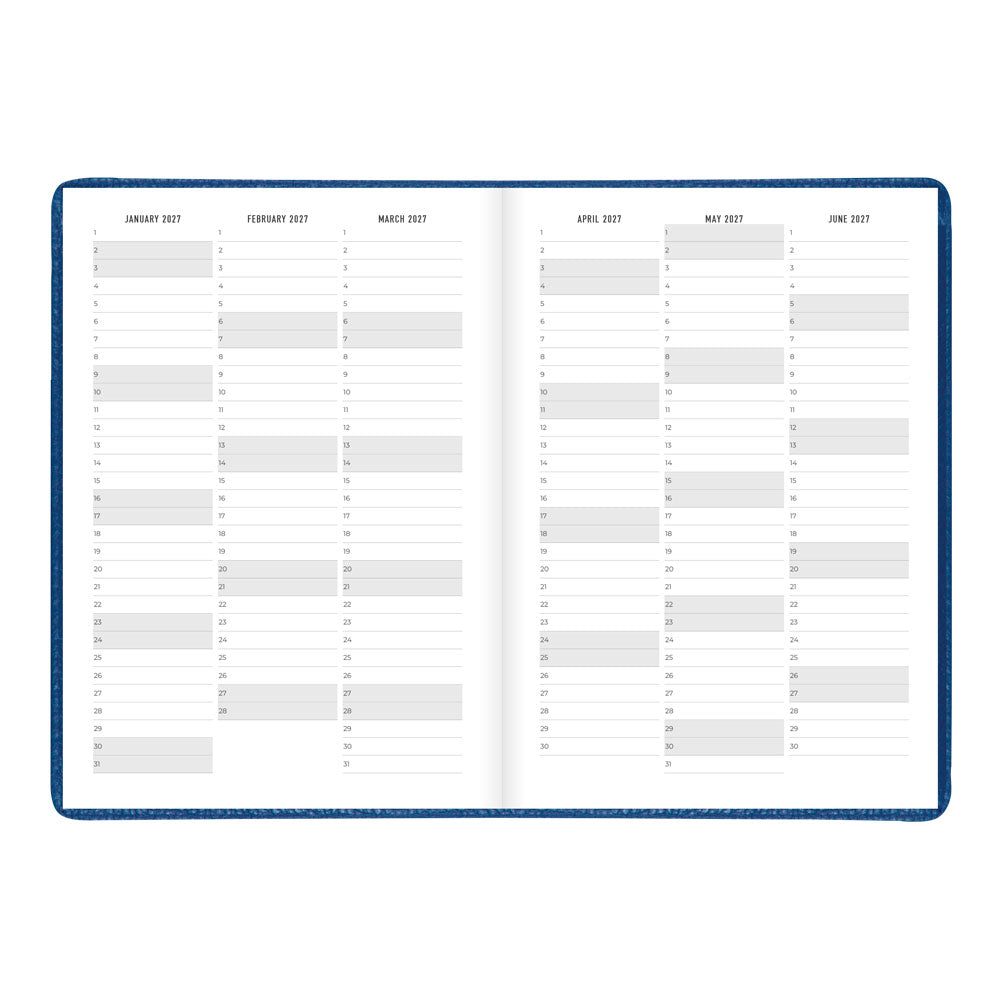 Letts A5 Weekly Planner, Milano, 2027 Blue 27-080570 27-080570 #colour_blue