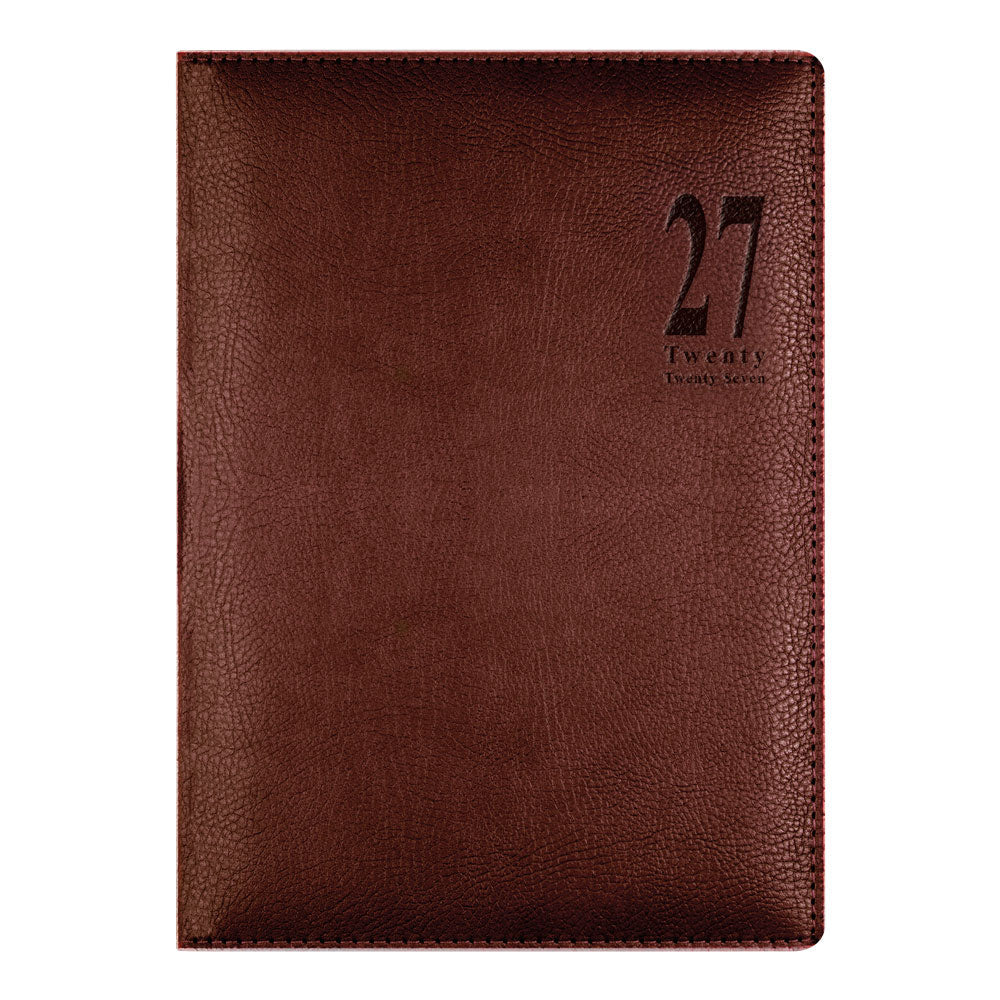 Letts A5 Weekly Planner, Milano, 2027 Chocolate 27-081170 27-081170 #colour_chocolate