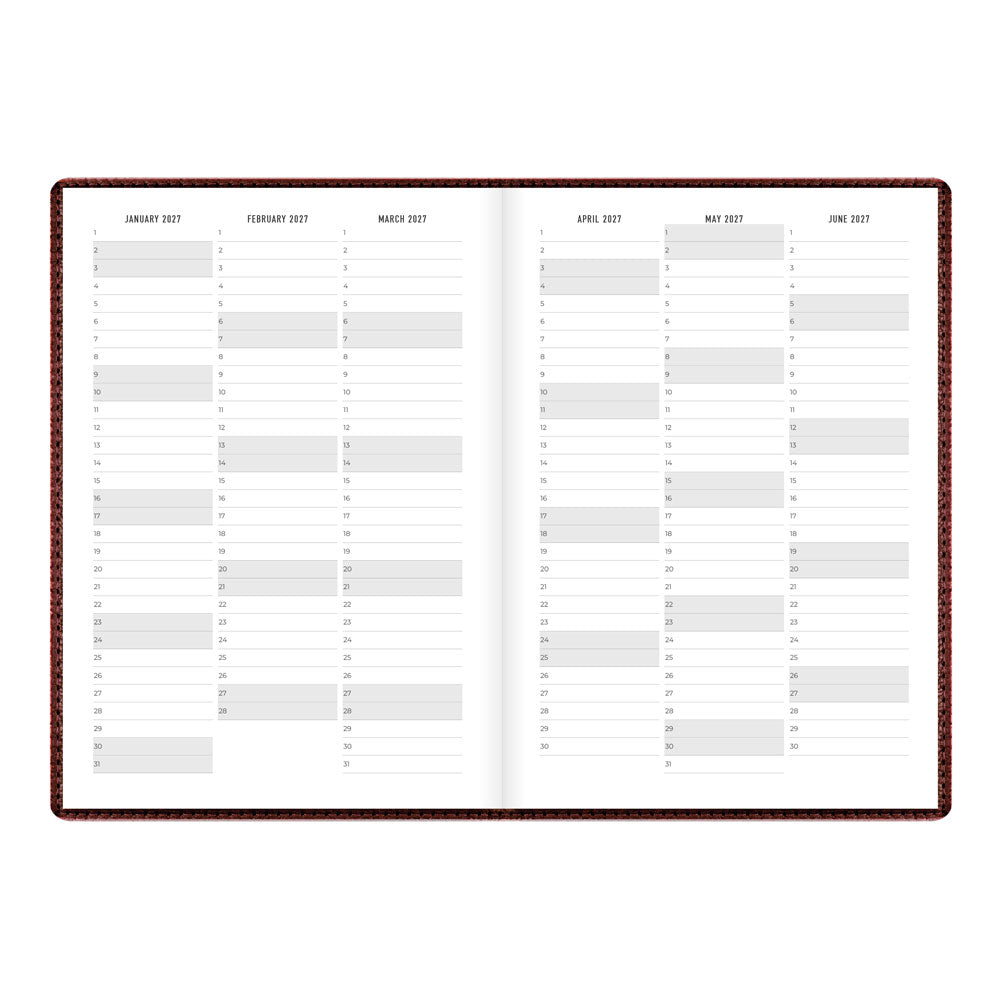 Letts A5 Weekly Planner, Milano, 2027 Chocolate 27-081170 27-081170 #colour_chocolate