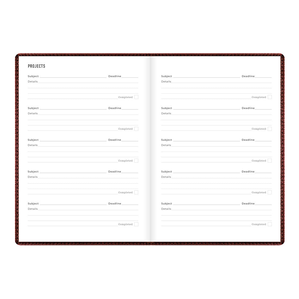 Letts A5 Weekly Planner, Milano, 2027 Chocolate 27-081170 27-081170 #colour_chocolate