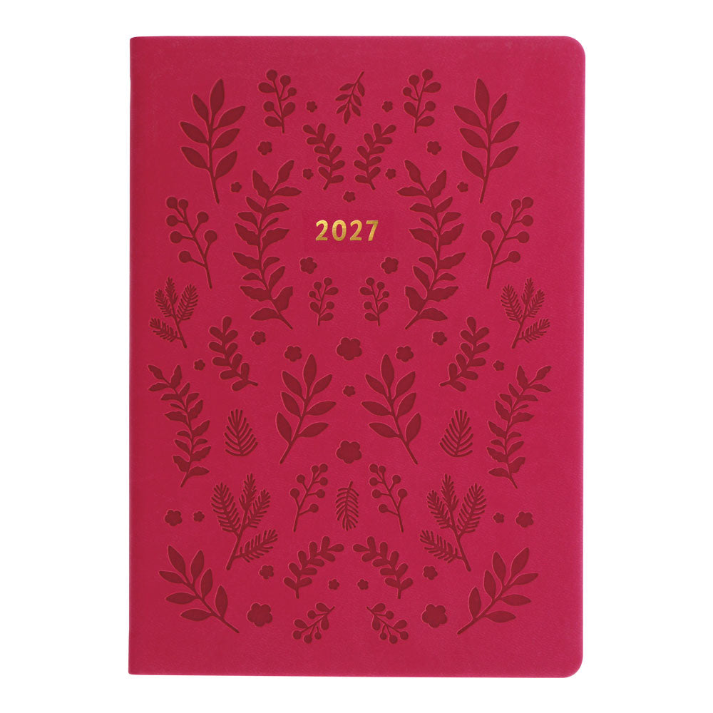 Letts A5 Weekly Planner, Woodland, 2027 Pink 27-082162 27-082162 #colour_woodland-pink