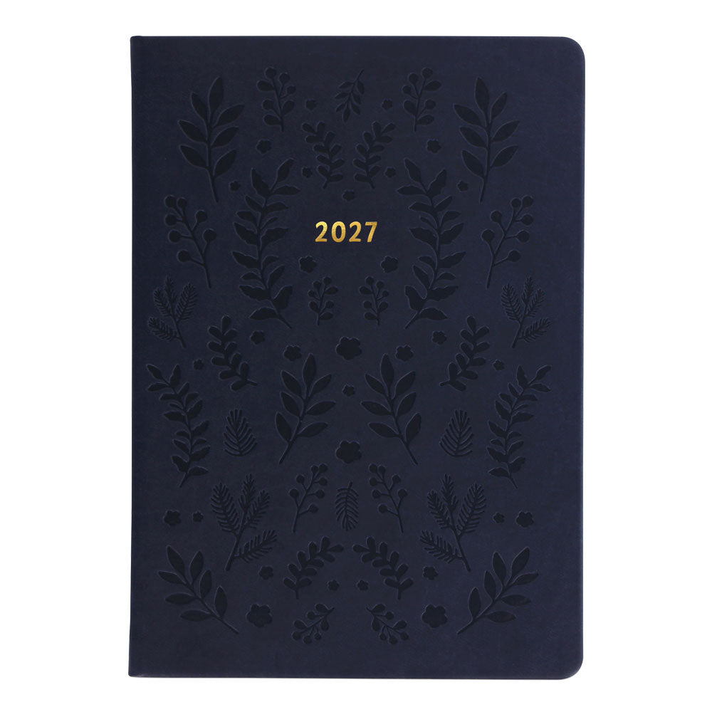 Letts A5 Weekly Planner, Woodland, 2027 Navy 27-082165 27-082165 #colour_woodland-navy