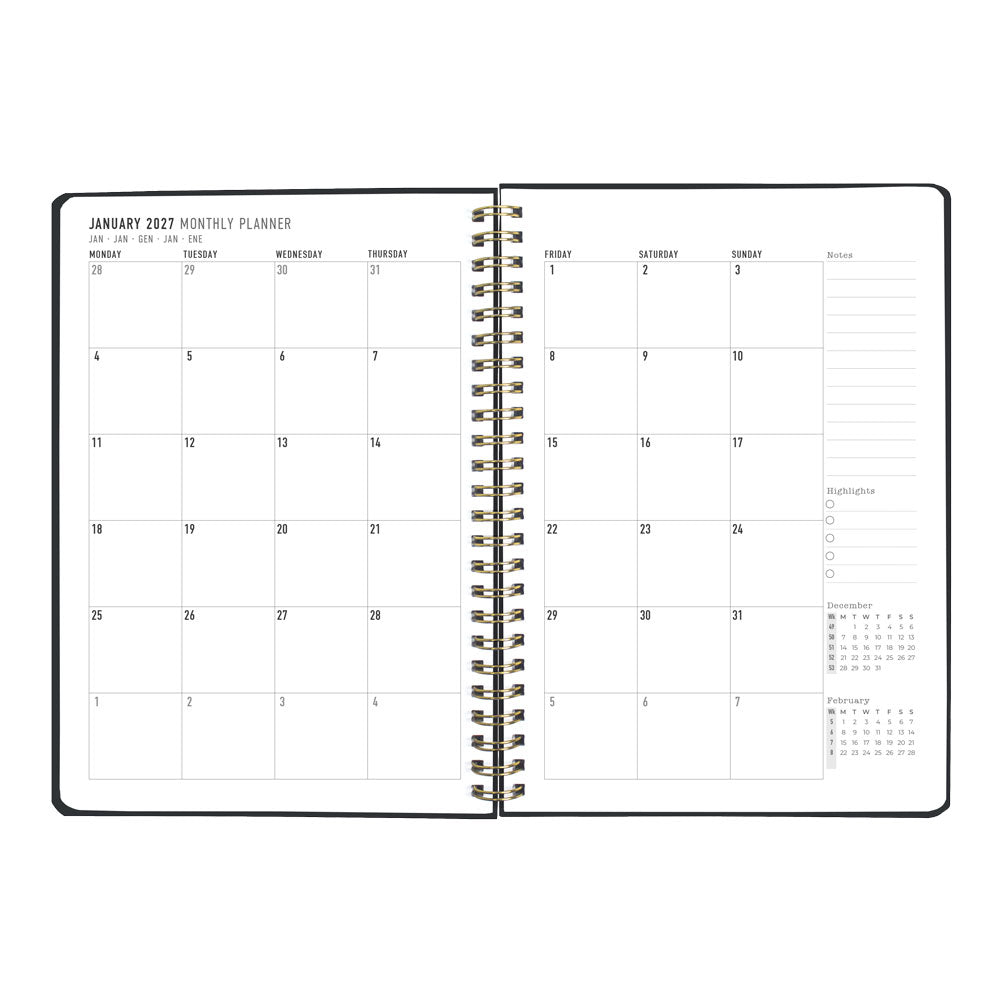 Letts A5 Weekly Planner, Celebrate, 2027 Grey 27-082184 27-082184 #colour_grey