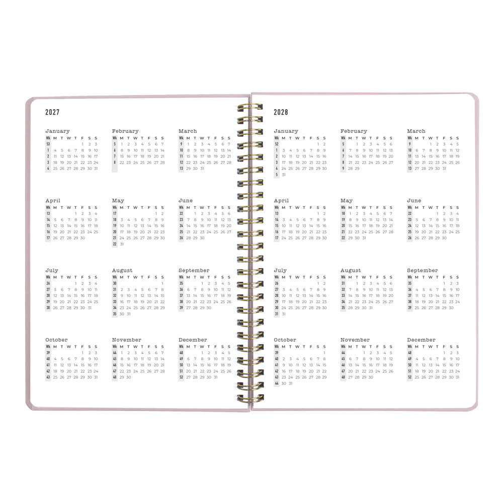 Letts A5 Weekly Planner, Celebrate, 2027 Rose 27-082185 27-082185 #colour_rose