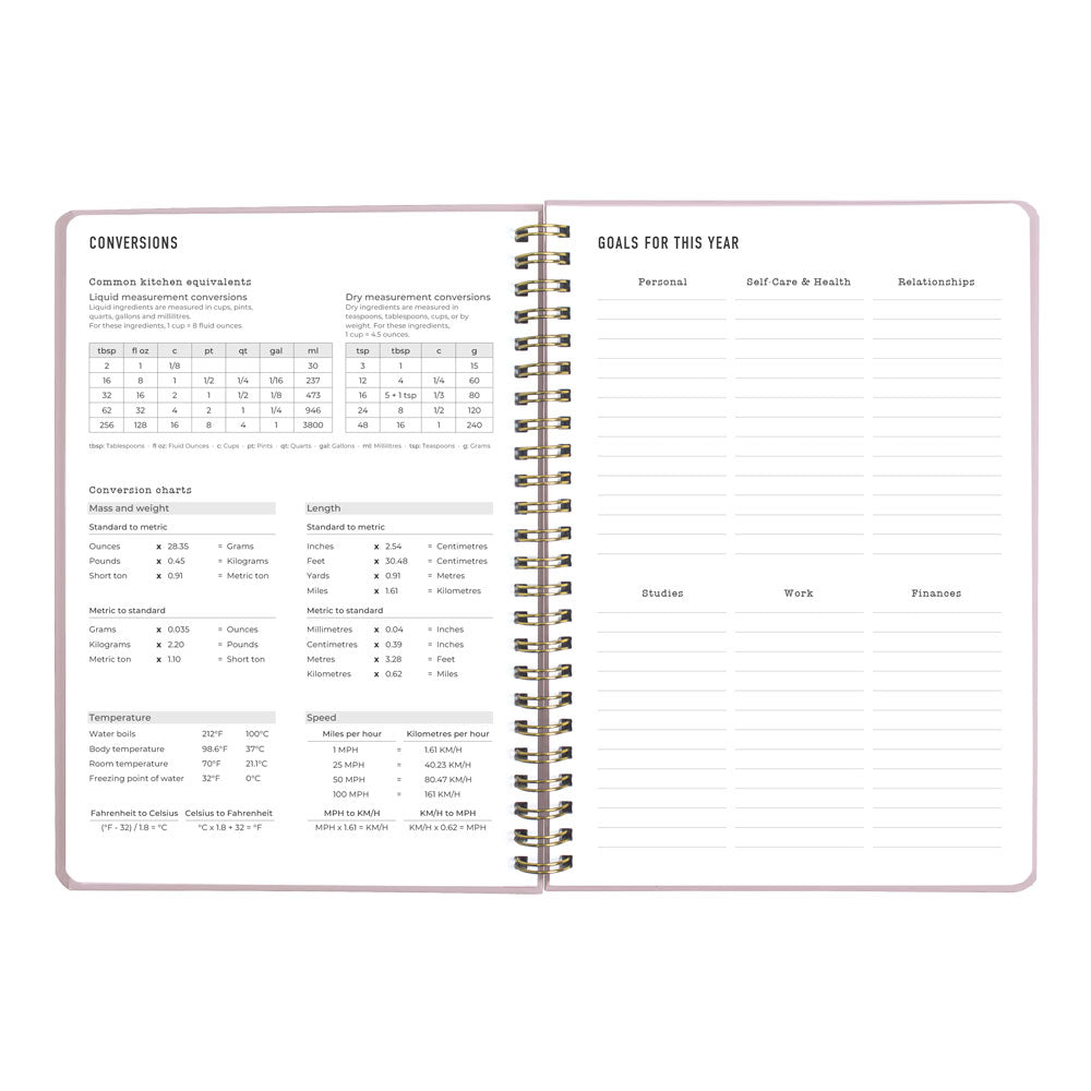 Letts A5 Weekly Planner, Celebrate, 2027 Rose 27-082185 27-082185 #colour_rose