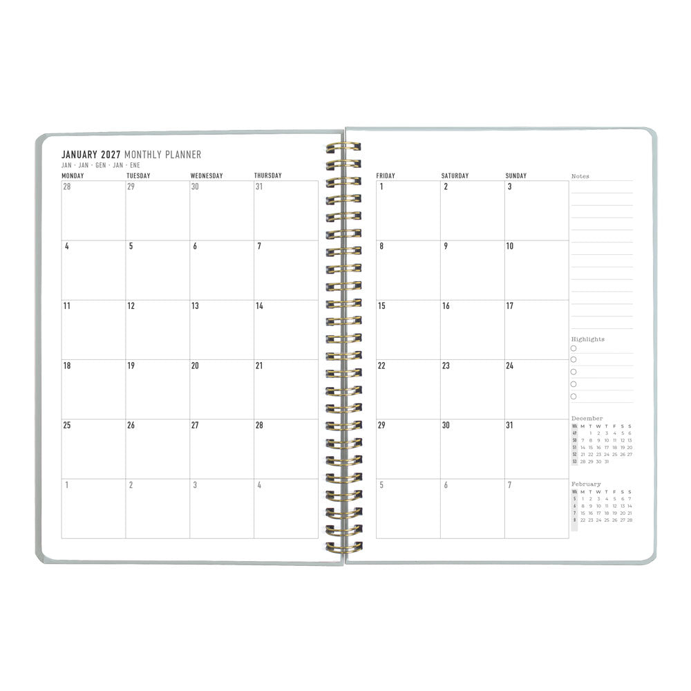Letts A5 Weekly Planner, Celebrate, 2027 Sky 27-082186 27-082186 #colour_sky
