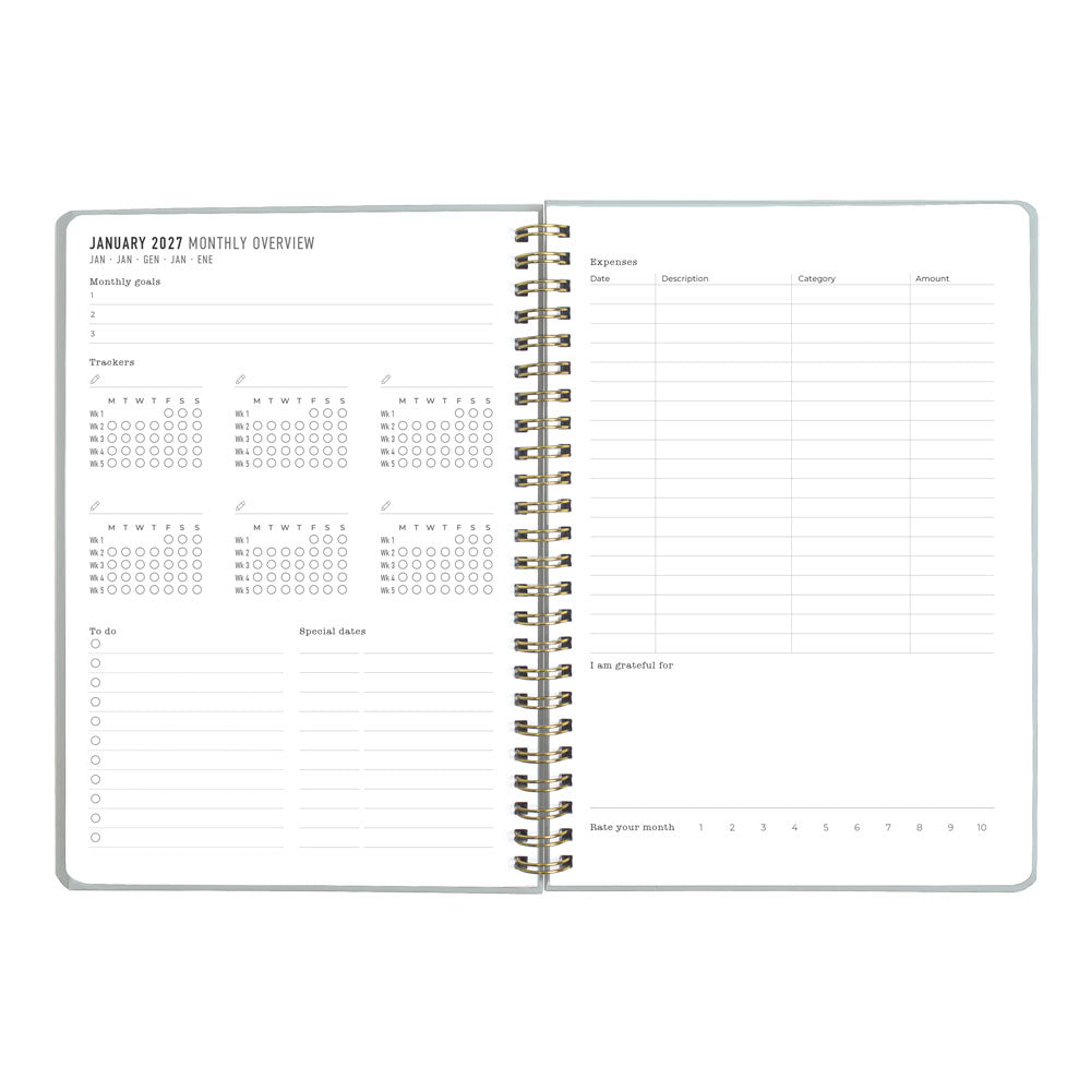 Letts A5 Weekly Planner, Celebrate, 2027 Sky 27-082186 27-082186 #colour_sky
