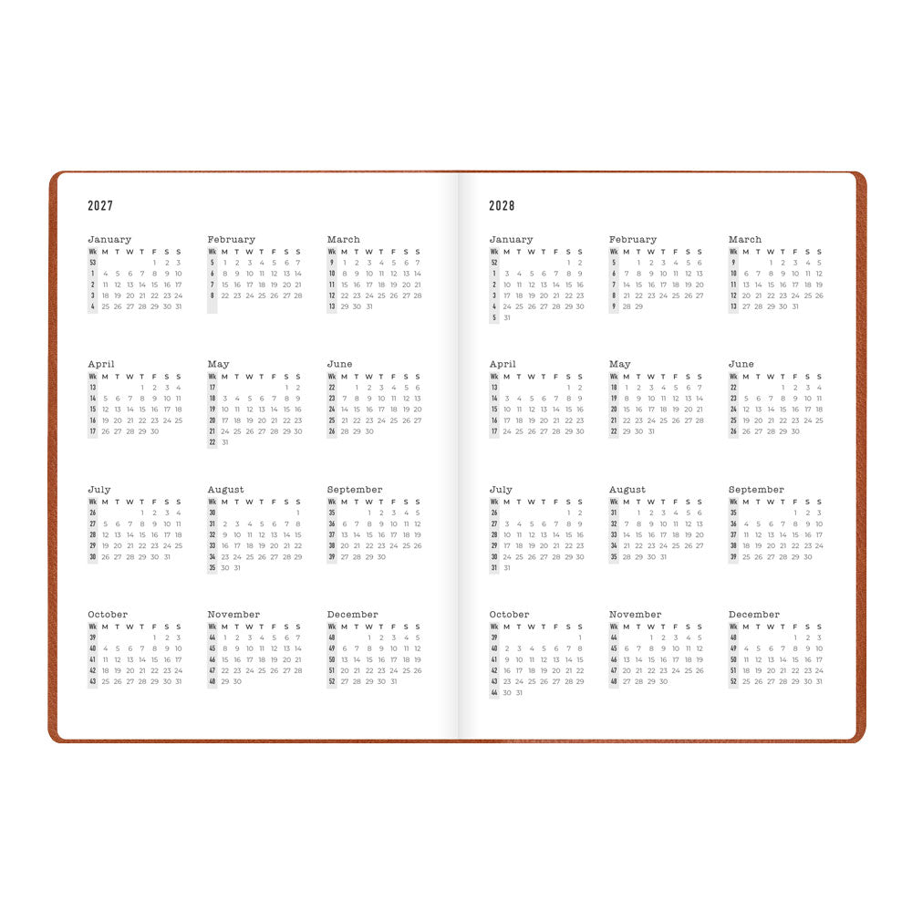 Letts A5 Weekly Planner, Oslo, 2027 Tan 27-082334 27-082334 #colour_tan