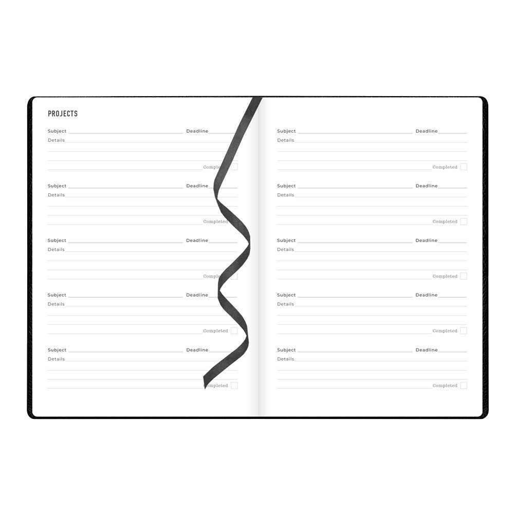 Letts A5 Weekly Planner, Oslo, 2027 Black 27-082335 27-082335 #colour_black