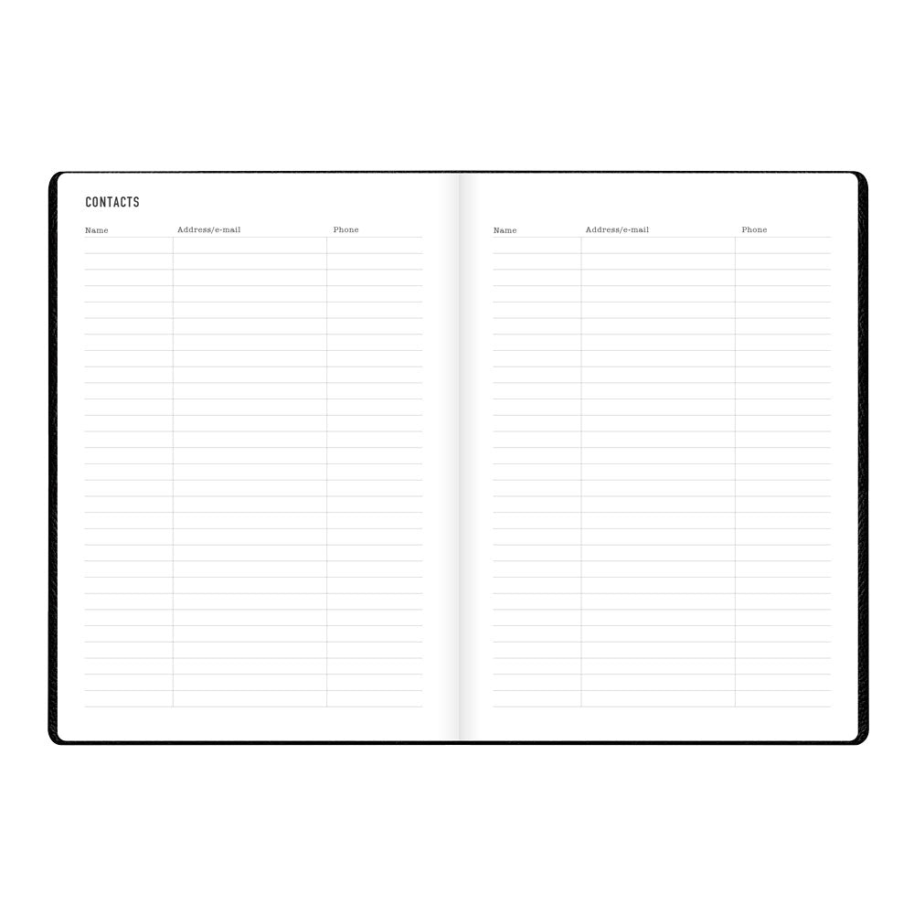 Letts A5 Weekly Planner, Oslo, 2027 Black 27-082335 27-082335 #colour_black