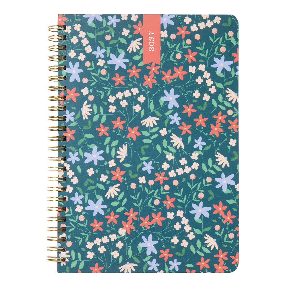Letts A5 Weekly Planner, Spring Valley, 2027 Green 27-082376 27-082376 #colour_spring-valley-green
