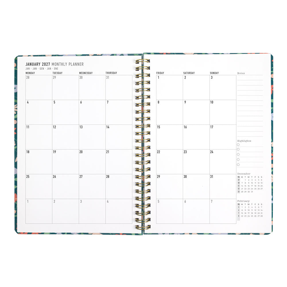Letts A5 Weekly Planner, Spring Valley, 2027 Green 27-082376 27-082376 #colour_spring-valley-green