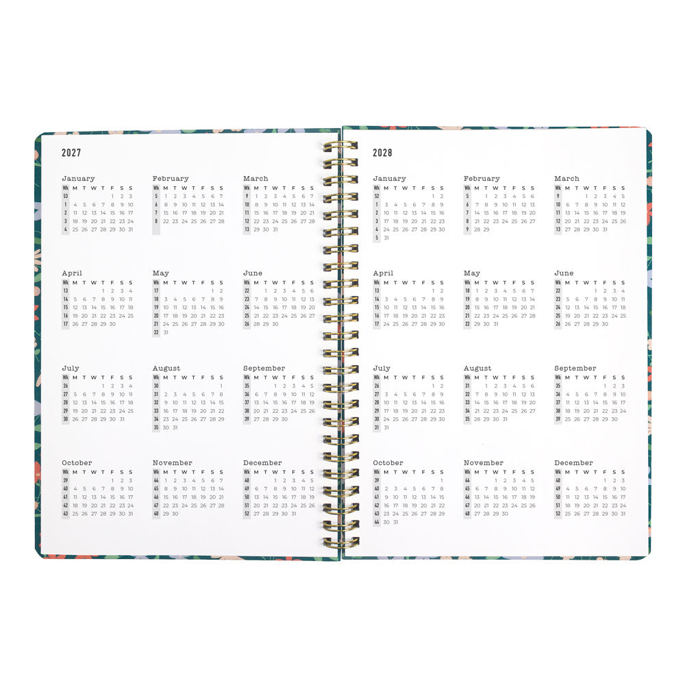 Letts A5 Weekly Planner, Spring Valley, 2027 Green 27-082376 27-082376 #colour_spring-valley-green