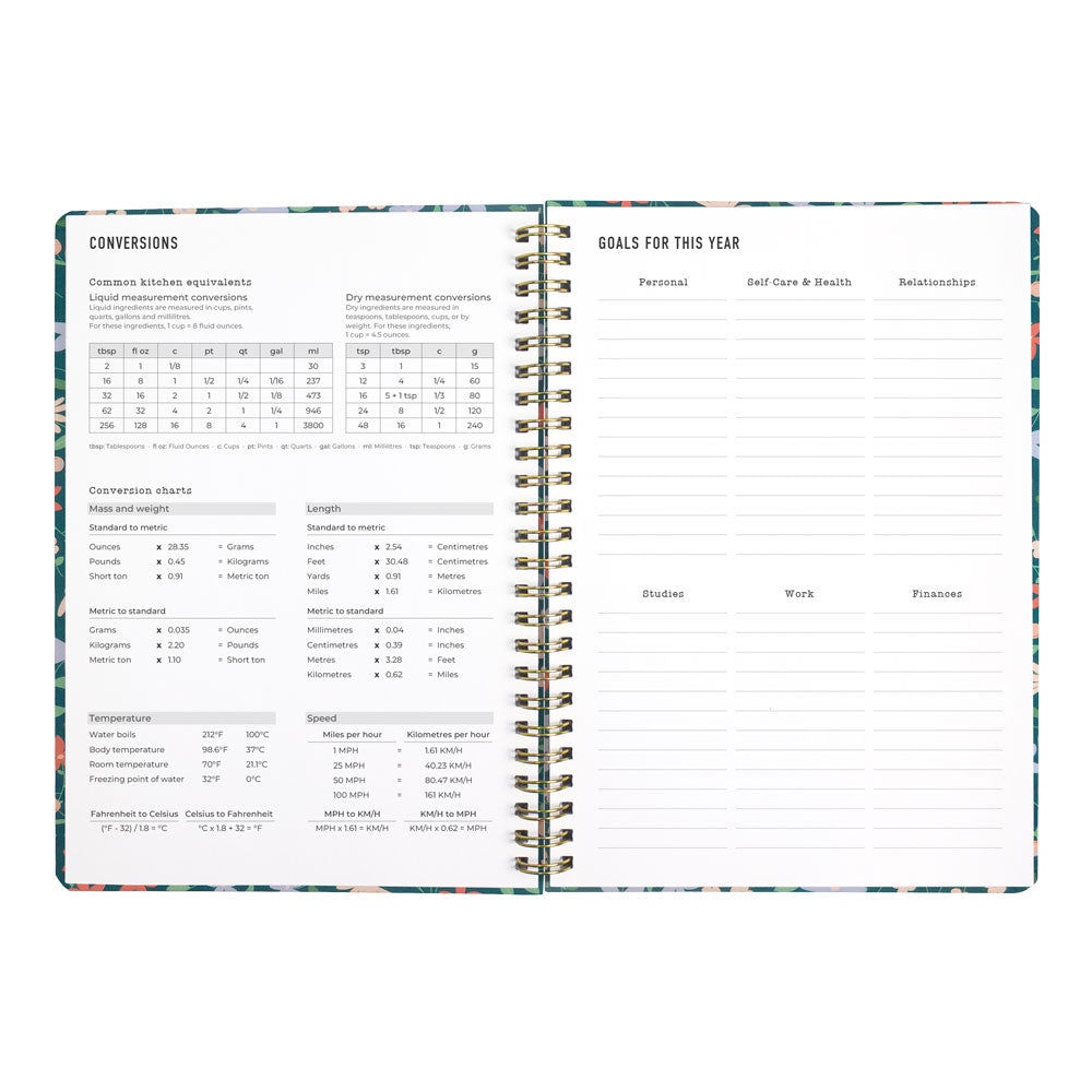 Letts A5 Weekly Planner, Spring Valley, 2027 Green 27-082376 27-082376 #colour_spring-valley-green