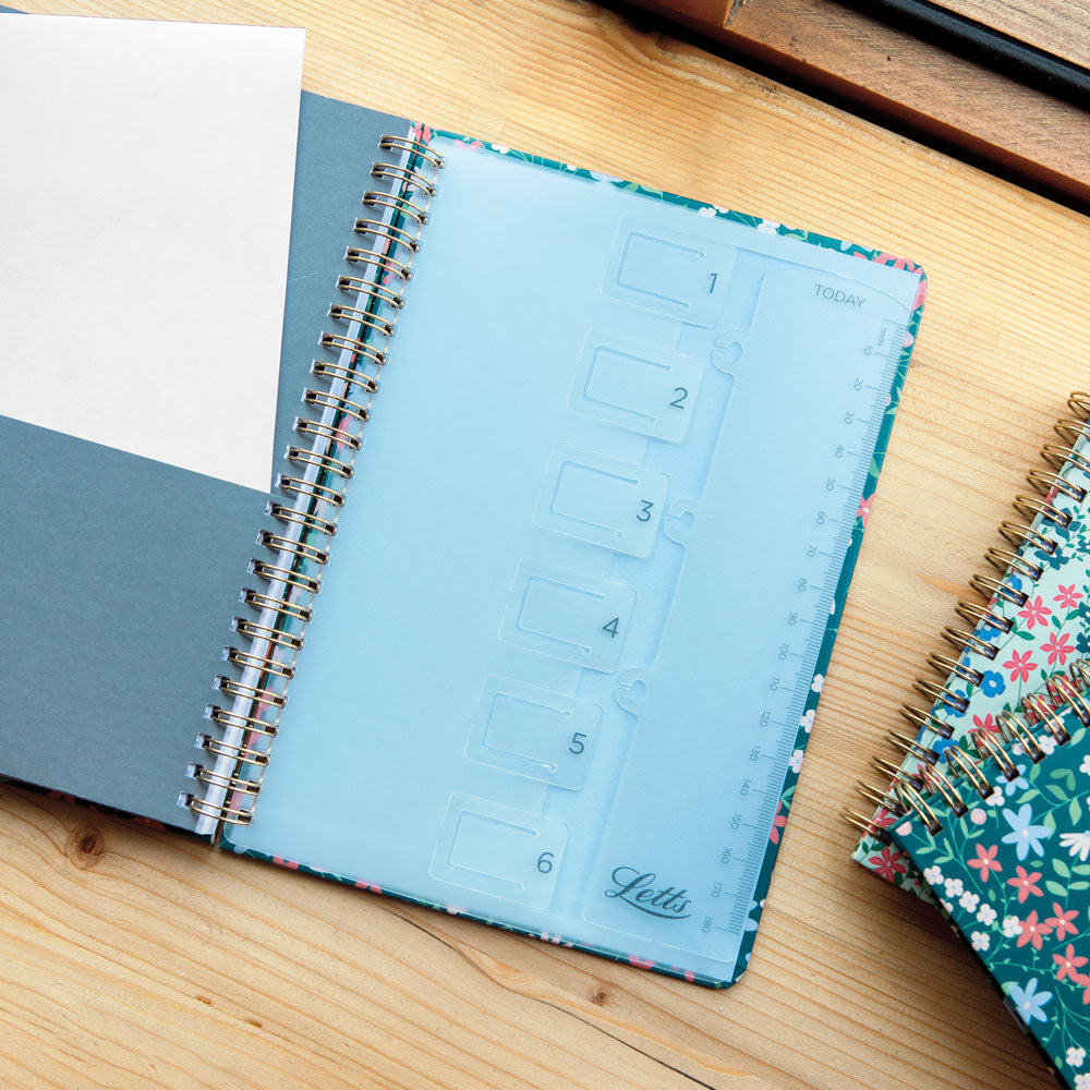 Letts A5 Weekly Planner, Spring Valley, 2027 Green 27-082376 27-082376 #colour_spring-valley-green
