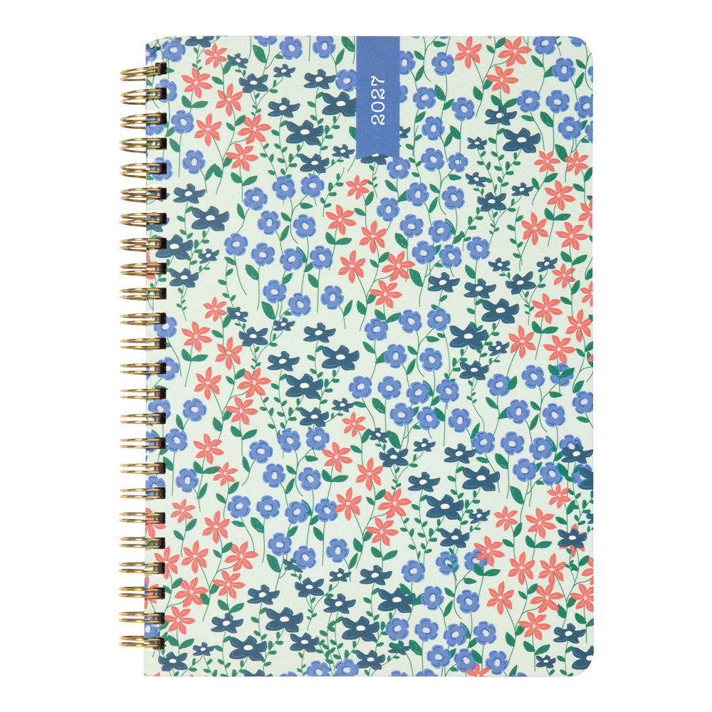 Letts A5 Weekly Planner, Spring Valley, 2027 Mint 27-082377 27-082377 #colour_spring-valley-mint
