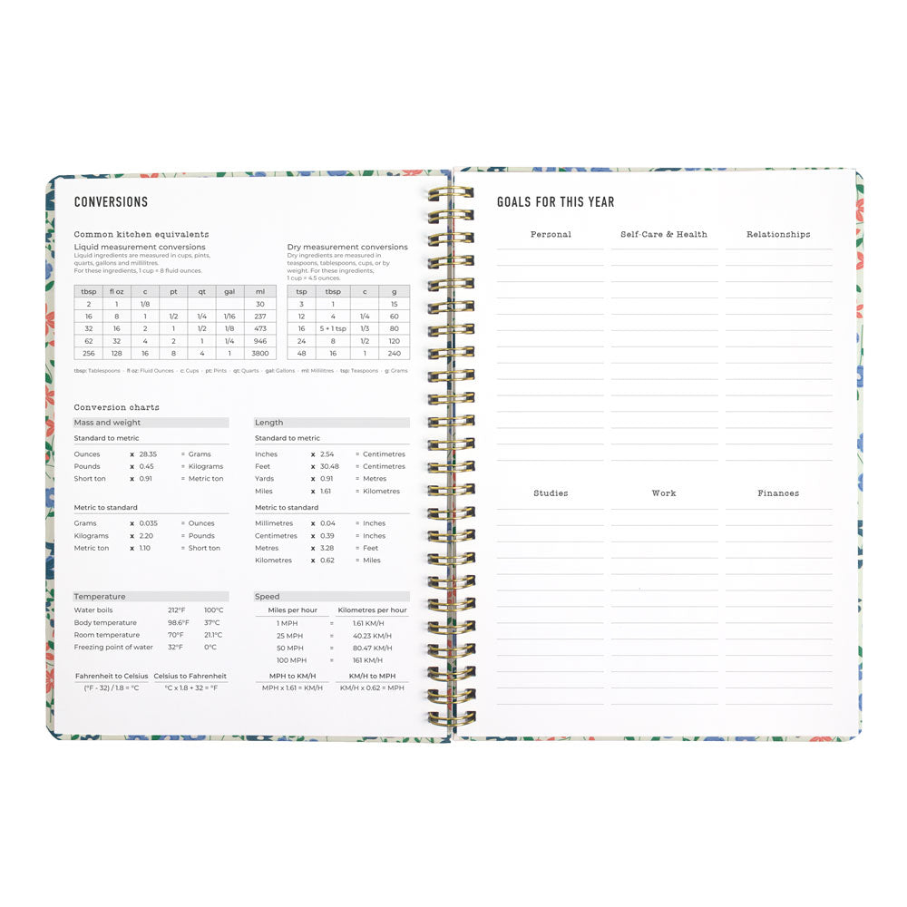 Letts A5 Weekly Planner, Spring Valley, 2027 Mint 27-082377 27-082377 #colour_spring-valley-mint