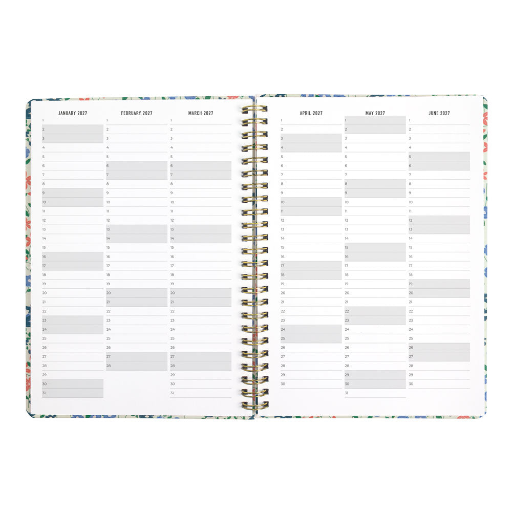Letts A5 Weekly Planner, Spring Valley, 2027 Mint 27-082377 27-082377 #colour_spring-valley-mint
