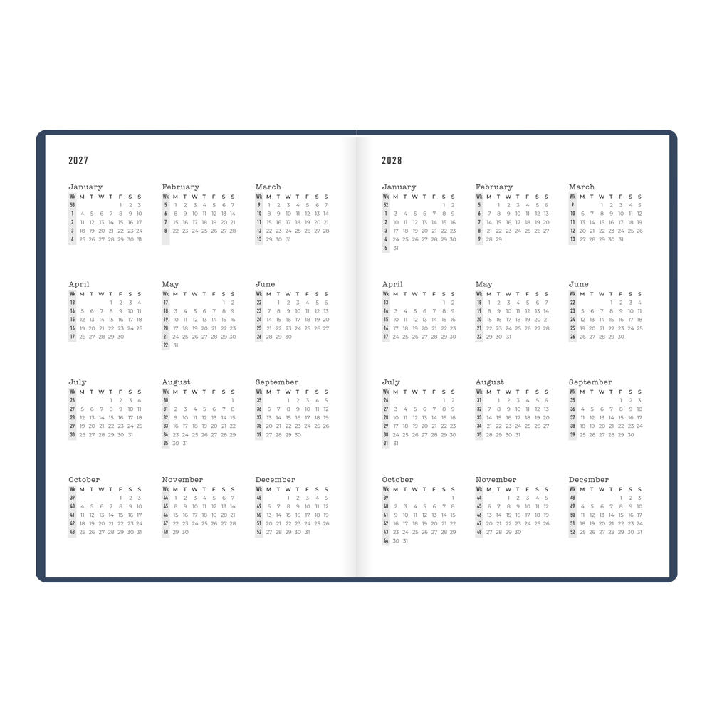 Letts A5 Weekly Planner, Inspire, 2027 Navy 27-082484 27-082484 #colour_navy