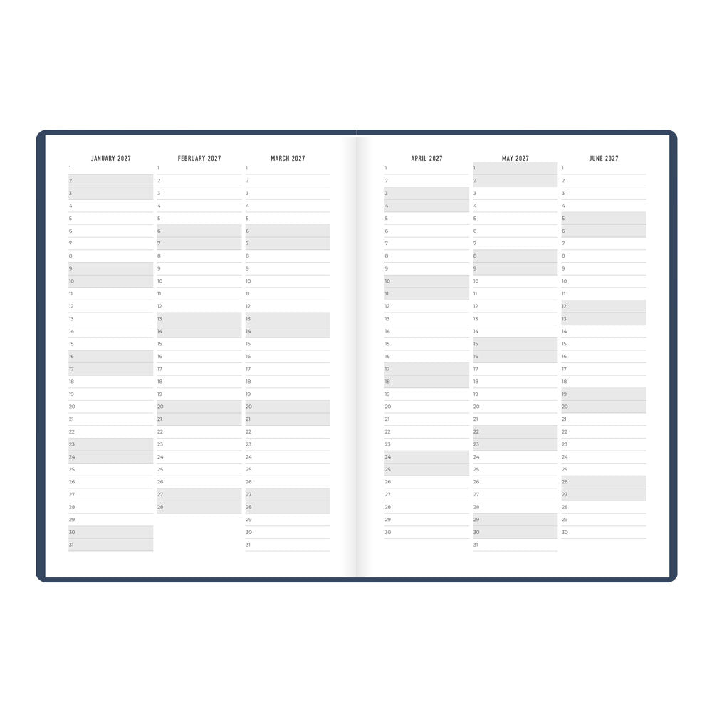 Letts A5 Weekly Planner, Inspire, 2027 Navy 27-082484 27-082484 #colour_navy