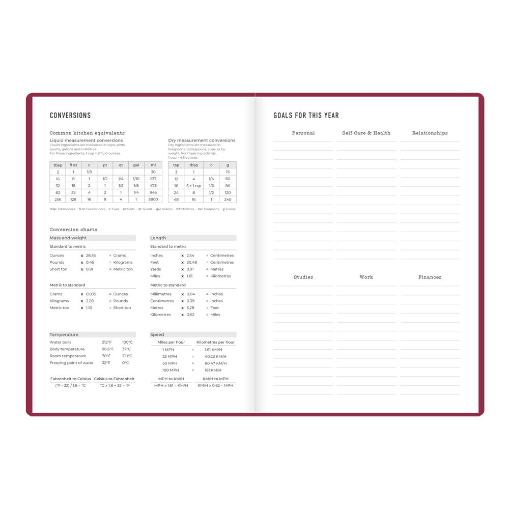 Letts A5 Weekly Planner, Inspire, 2027 Plum 27-082485 27-082485 #colour_plum