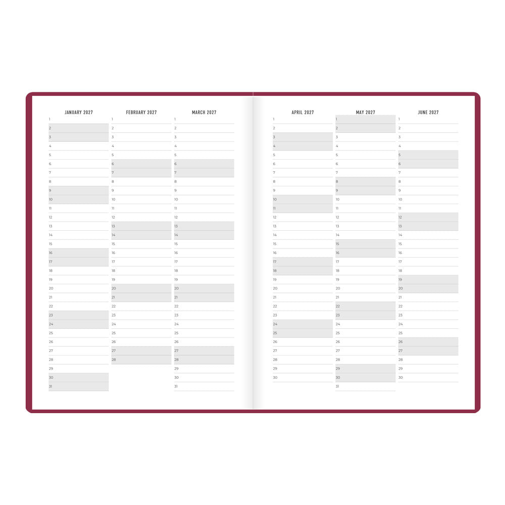 Letts A5 Weekly Planner, Inspire, 2027 Plum 27-082485 27-082485 #colour_plum