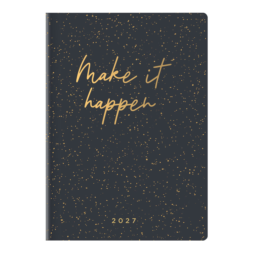 Letts A5 Weekly Planner, Inspire, 2027 Charcoal 27-082486 27-082486 #colour_charcoal