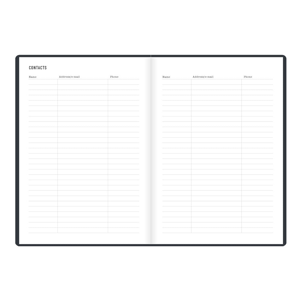 Letts A5 Weekly Planner, Inspire, 2027 Charcoal 27-082486 27-082486 #colour_charcoal
