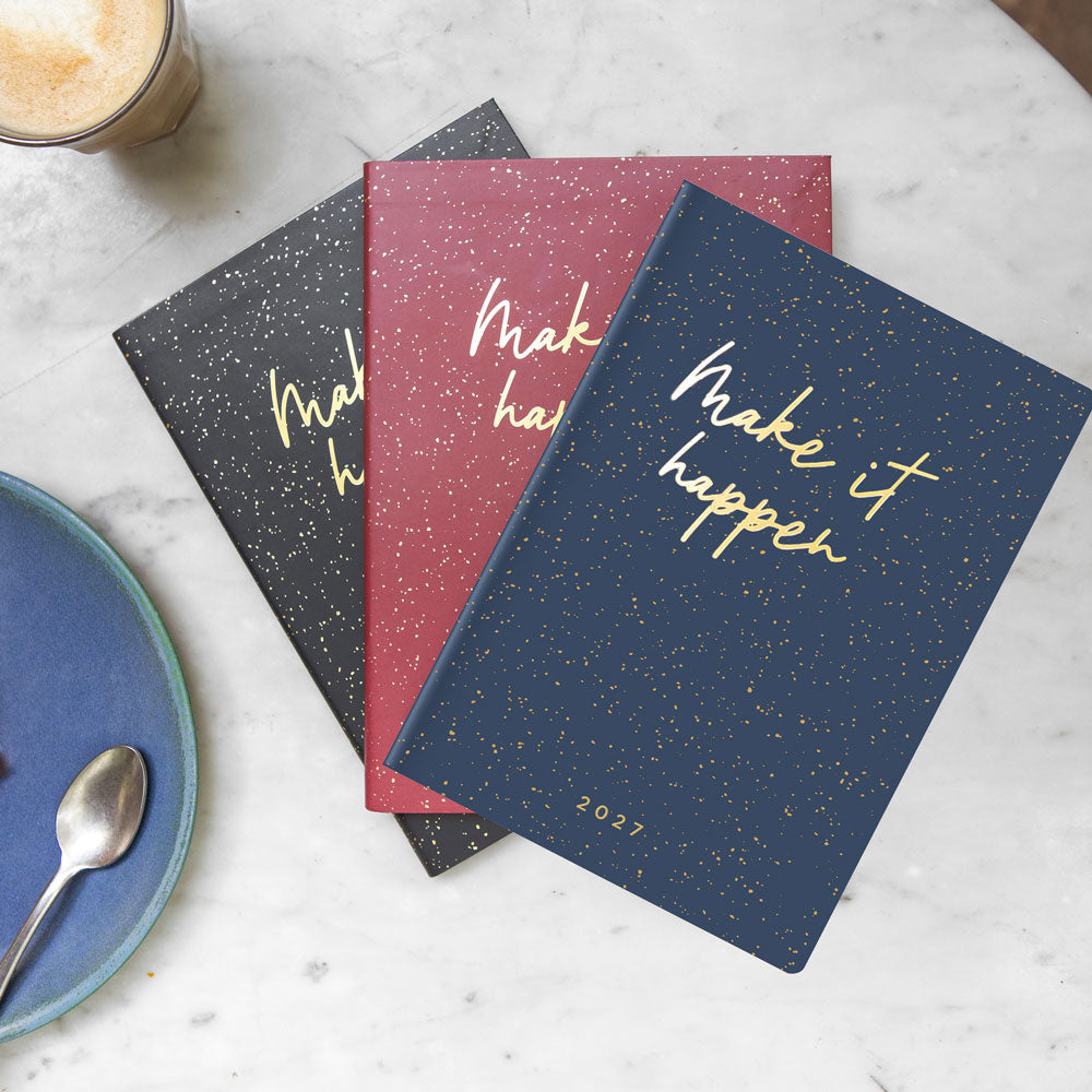 Letts A5 Weekly Planner, Inspire, 2027 Charcoal 27-082486 27-082486 #colour_charcoal