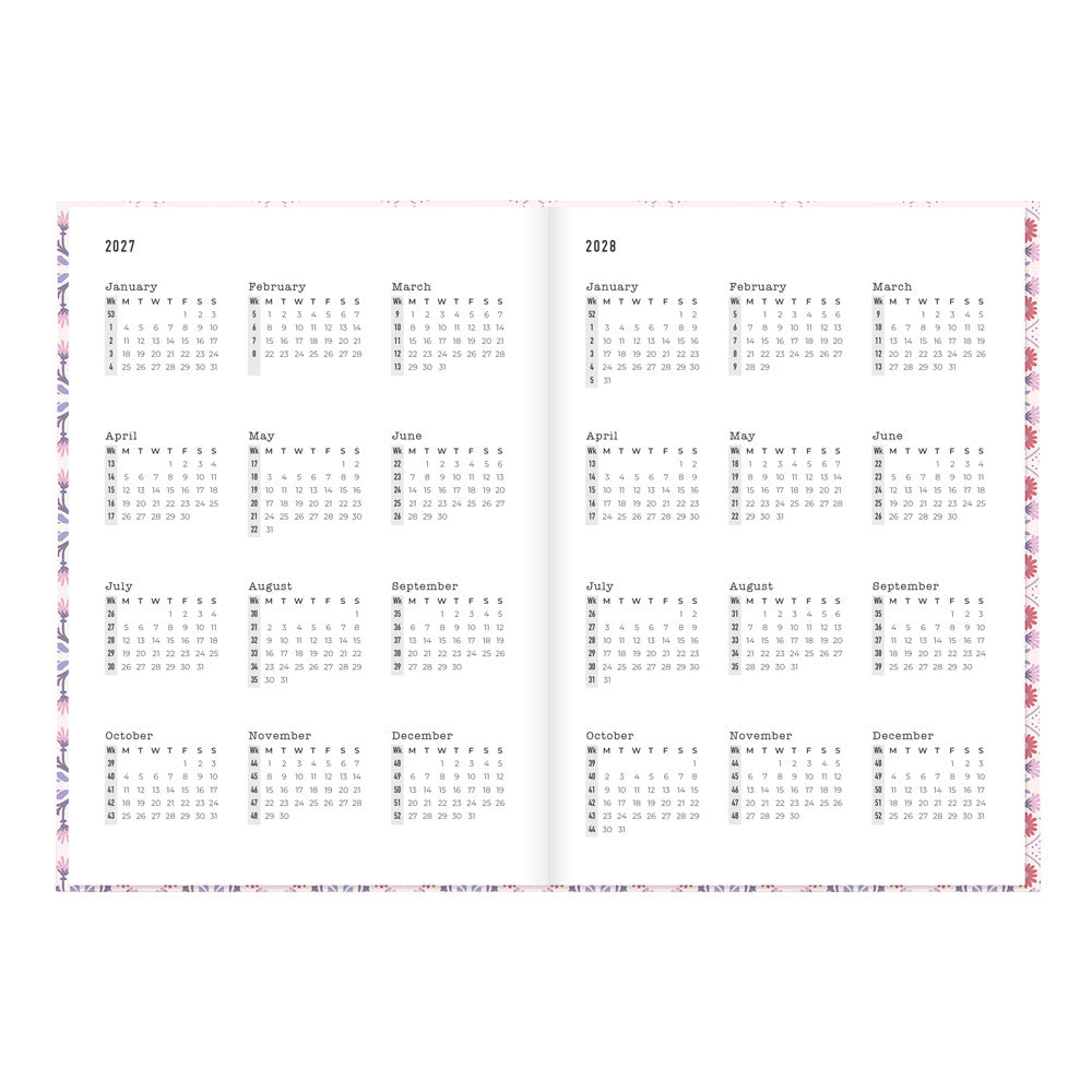 Letts A5 Weekly Planner, Morocco, 2027 Pink 27-082494 27-082494 #colour_morocco-pink